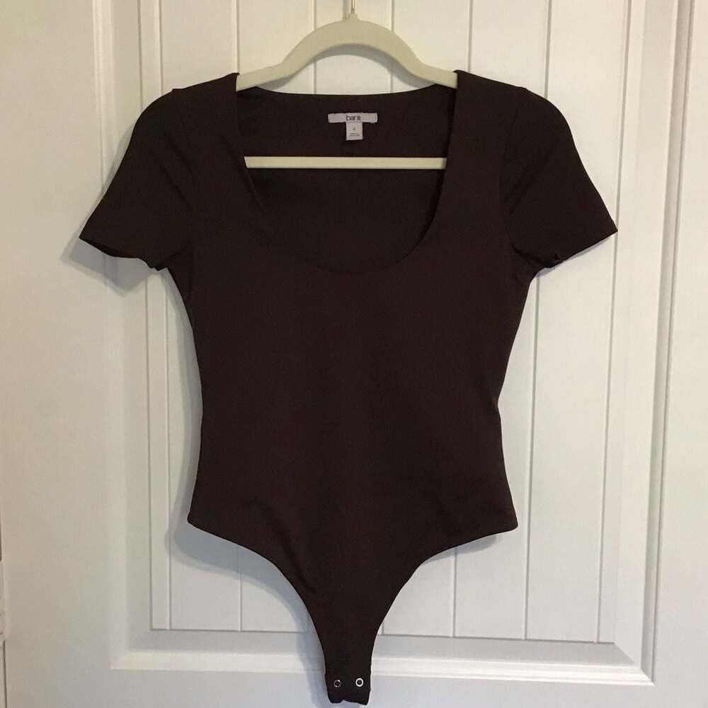 Bar III SecondSkin Bodysuit Small in Rare Wood Dark Brown Size Small